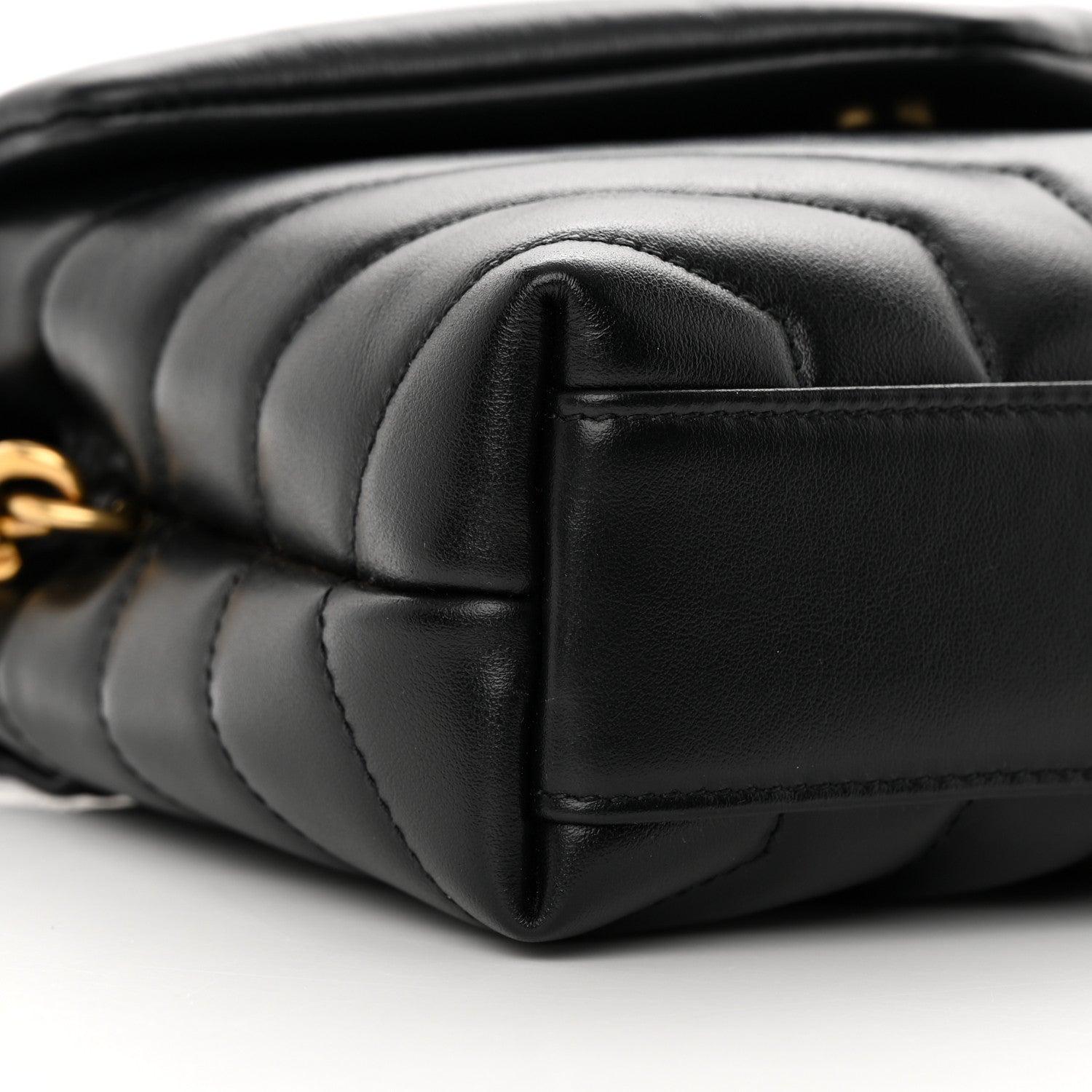 Saint Laurent Calfskin Y Quilted Monogram Toy Loulou Crossbody Bag Black 9 of 15