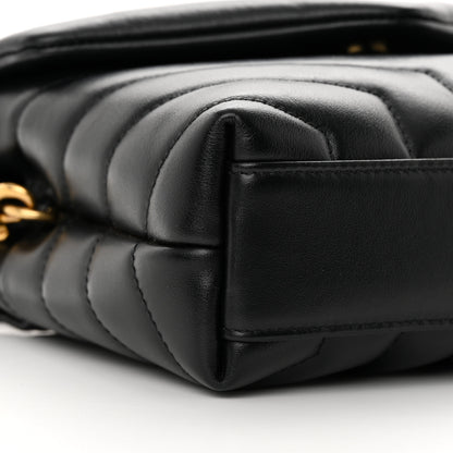 Saint Laurent Calfskin Y Quilted Monogram Toy Loulou Crossbody Bag Black 9 of 15