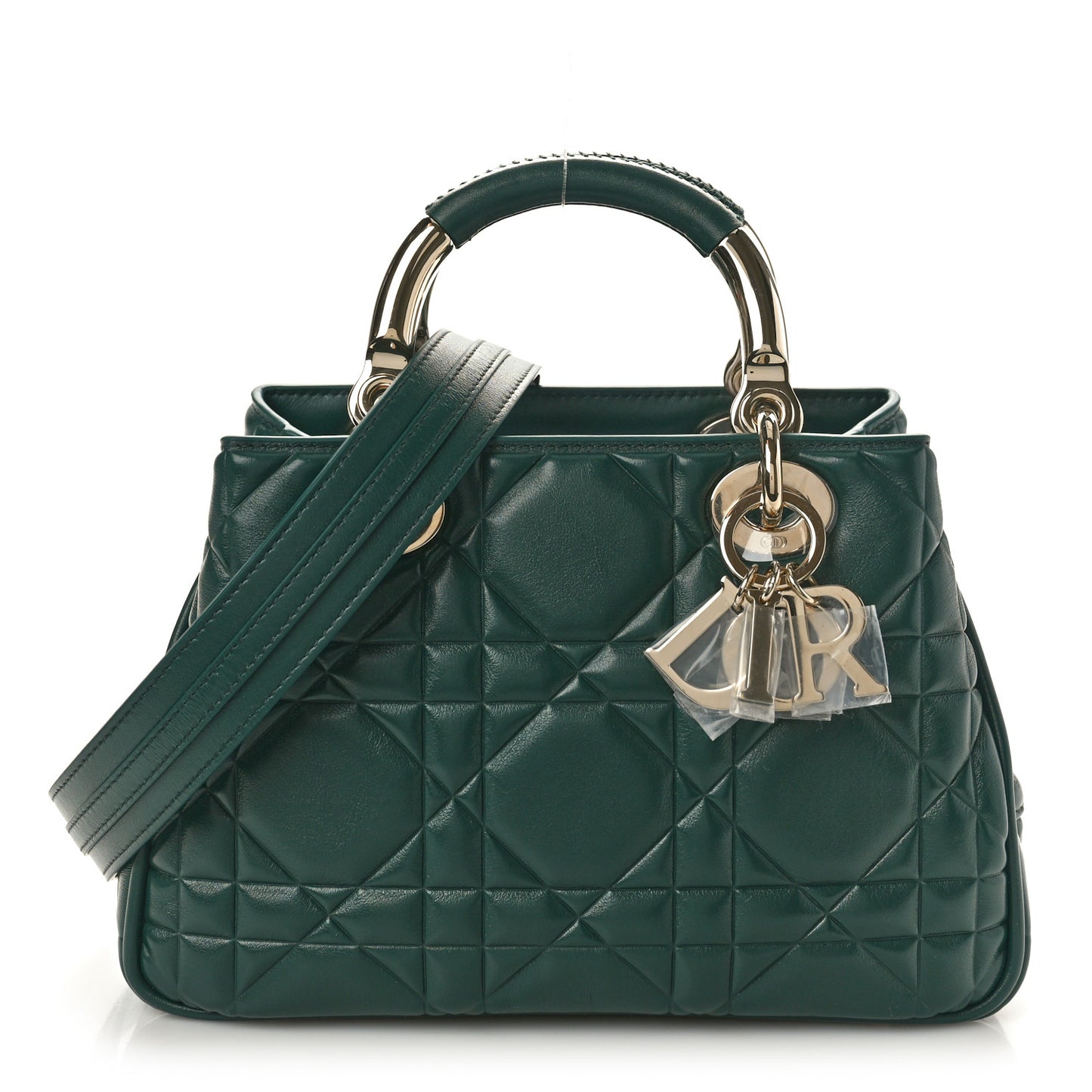 Calfskin Cannage Small The Lady 95.22 Dark Green