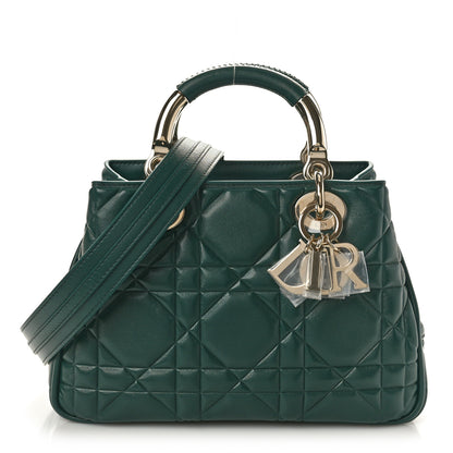 Christian Dior Calfskin Cannage Small The Lady 95.22 Dark Green 1 of 9