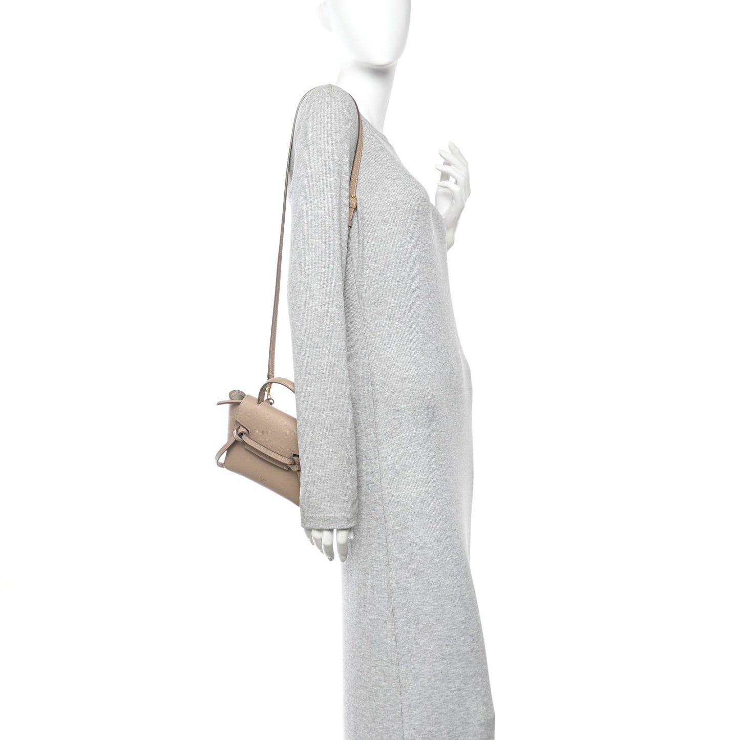 Grained Calfskin Pico Belt Bag Light Taupe