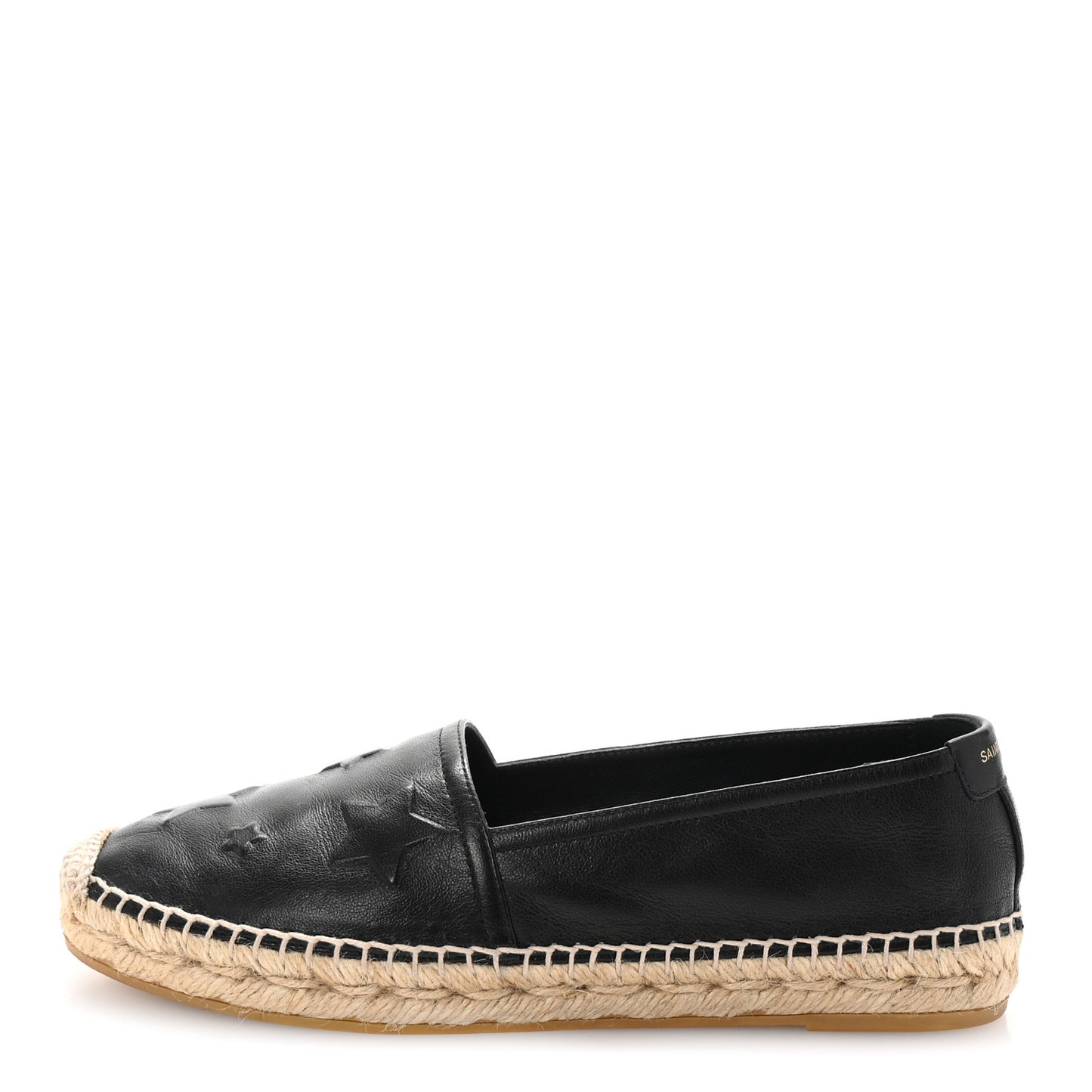 Nappa Embossed Stars Espadrilles 35.5 Black