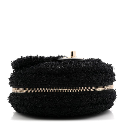 Chanel Tweed Coco Beach Barrel Shoulder Bag Black 5 of 12