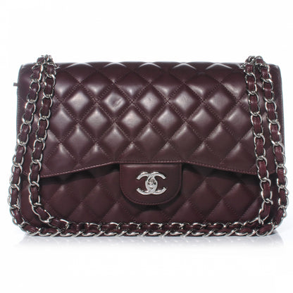 Chanel Lambskin Quilted Jumbo Double Flap Bordeaux 1 of 8