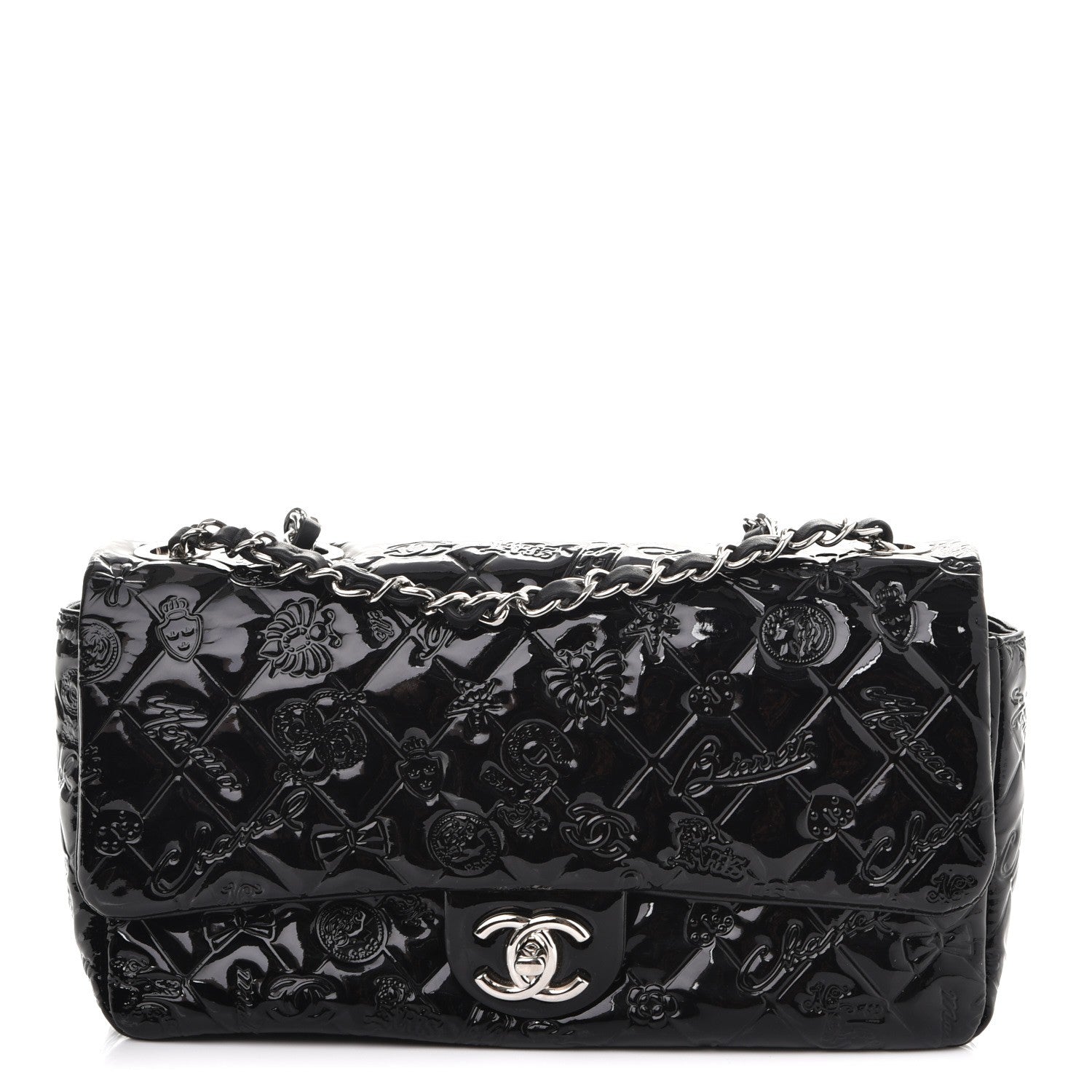 Chanel Patent Medium Lucky Symbols Flap Black 1 of 7