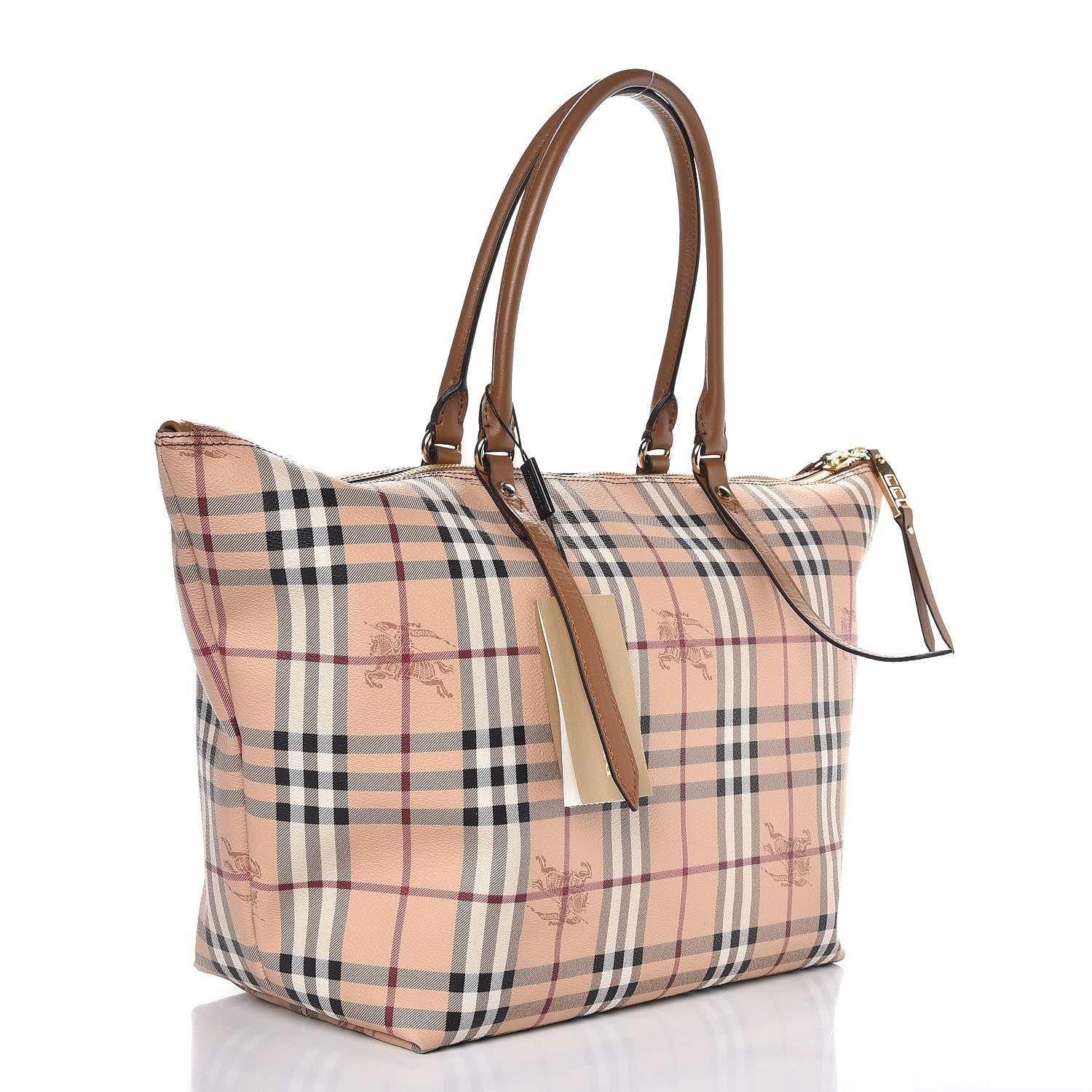 Burberry Haymarket Check Medium Salisbury Tote Camel 3 of 7