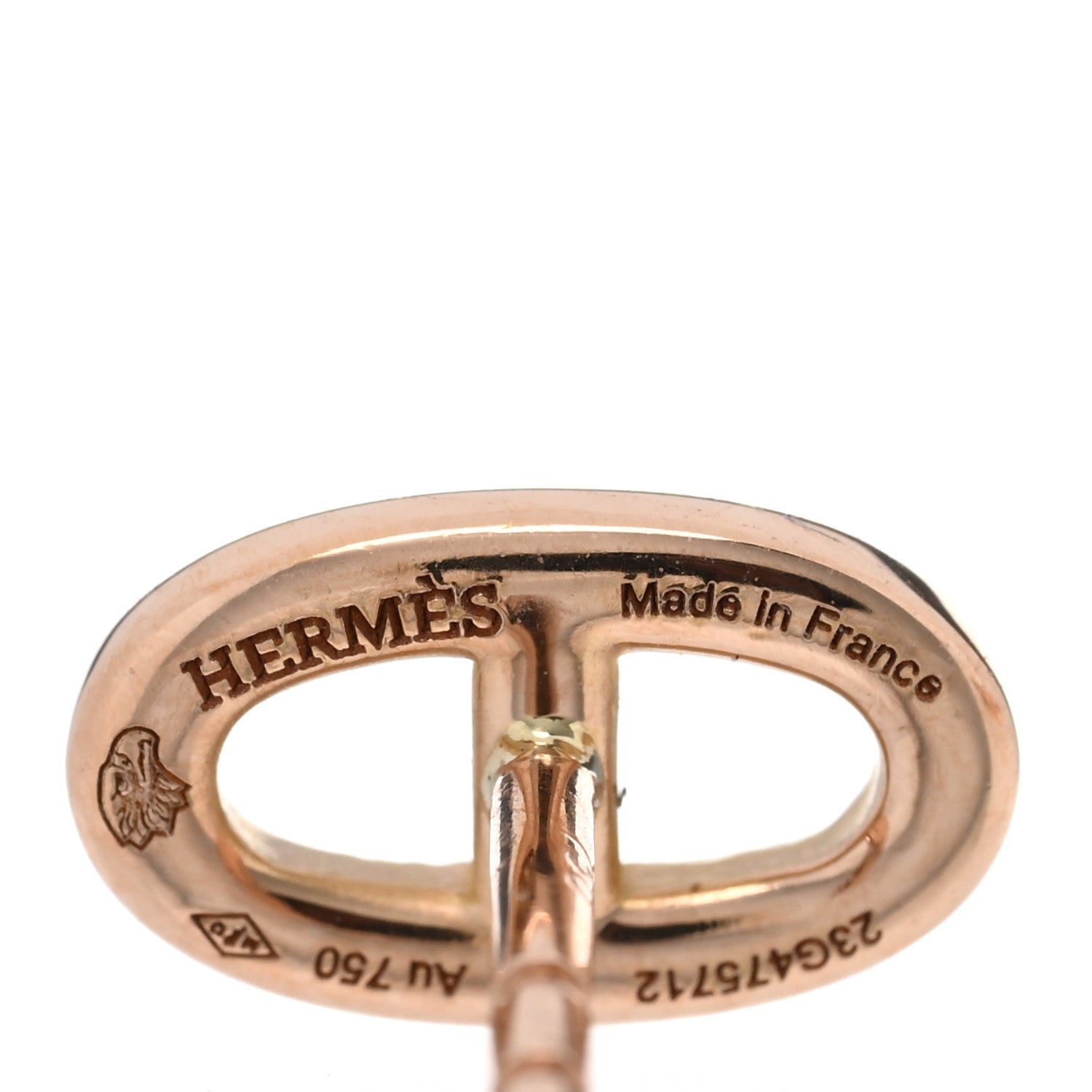 Hermes 18K Rose Gold TPM Farandole Stud Earrings 4 of 5