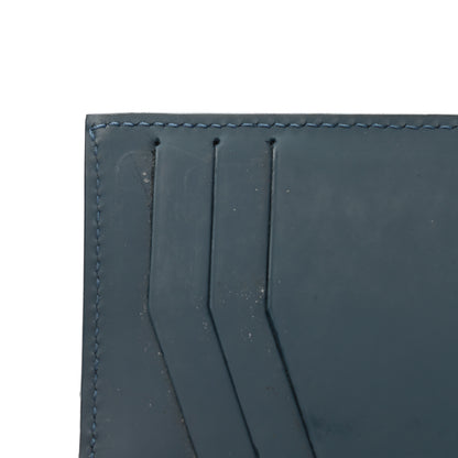 Balenciaga Calfskin Grid Embossed Passport Cover Bleu Glacier 8 of 10