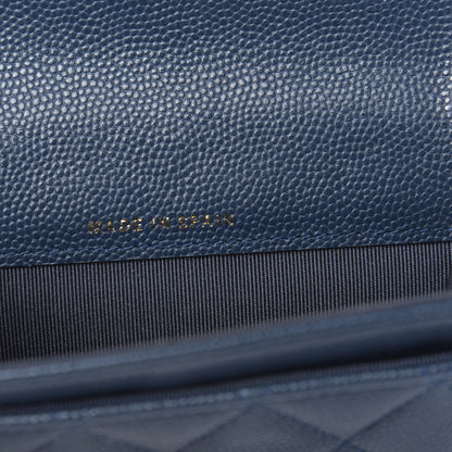 Chanel Caviar Quilted Flap Card Holder Navy Blue 7 of 9