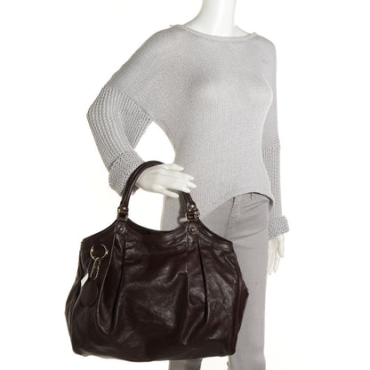 Gucci Leather Large Sukey Tote Dark Brown 2 of 9