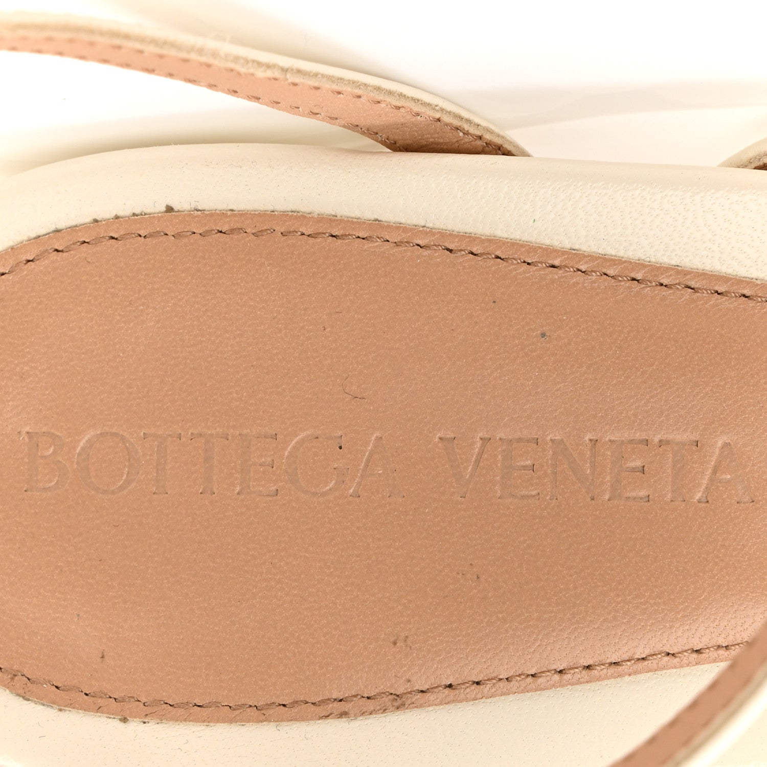 Bottega Veneta Lambskin Stretch Multi Strap 35mm Sandals 37.5 White 15 of 17