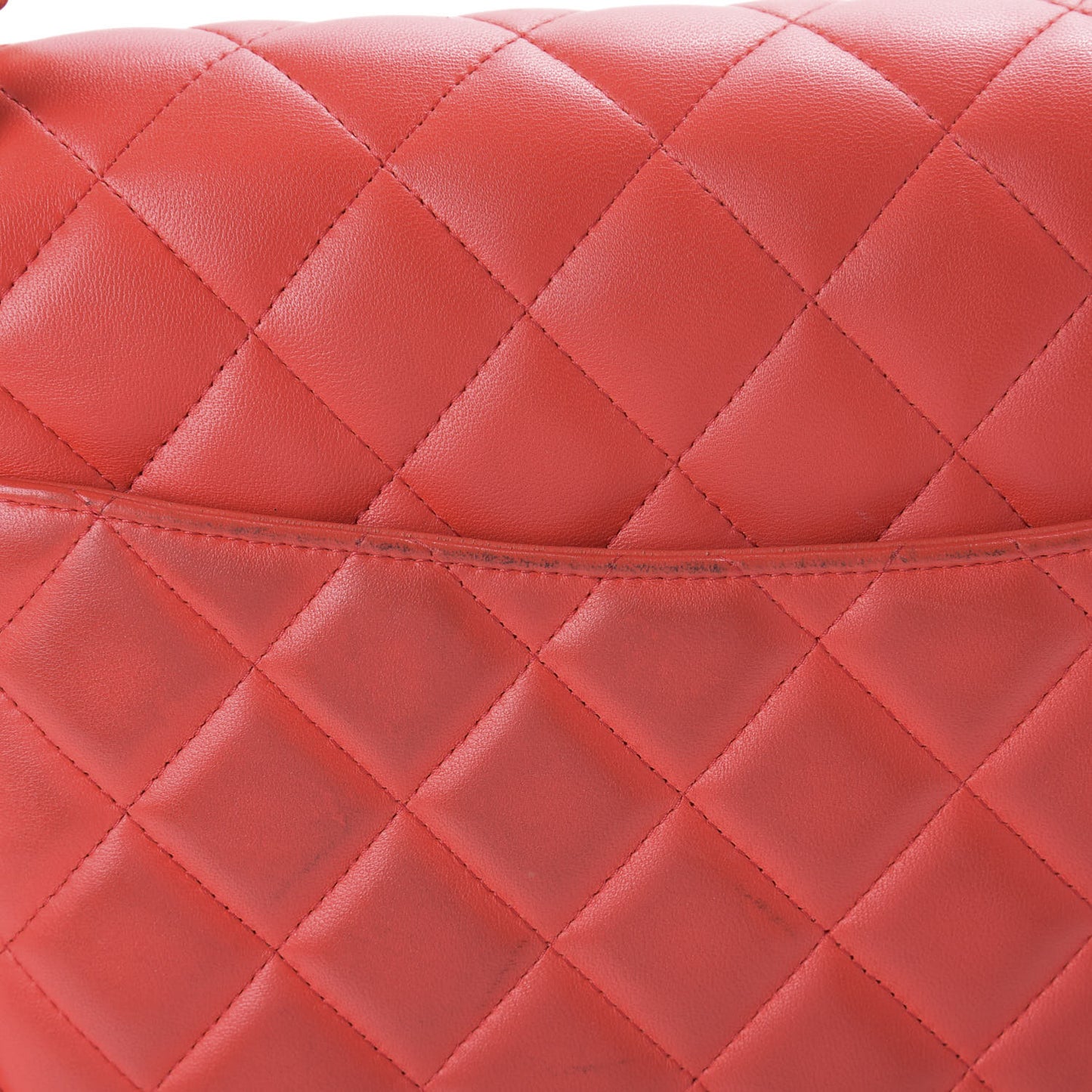 Lambskin Quilted Maxi Double Flap Red