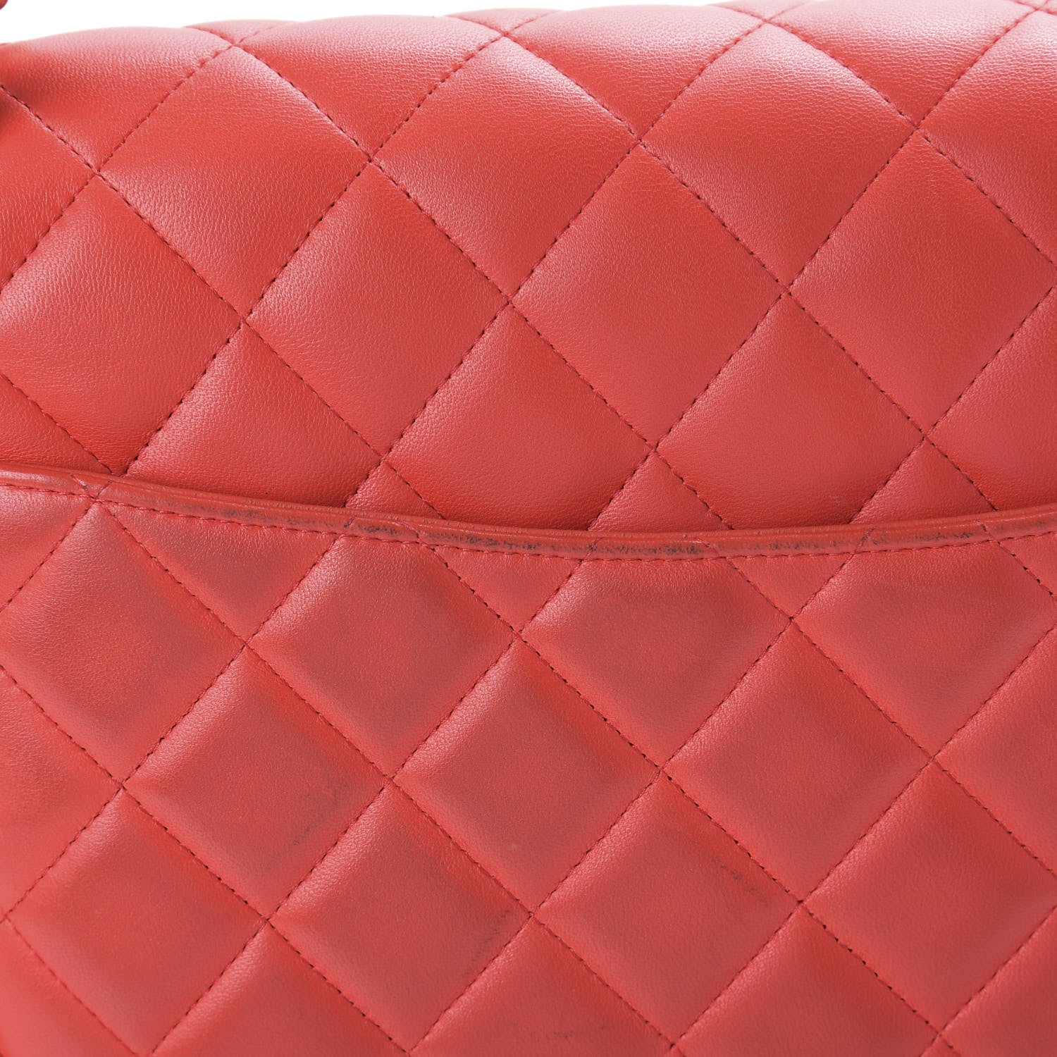 Chanel Lambskin Quilted Maxi Double Flap Red 9 of 11