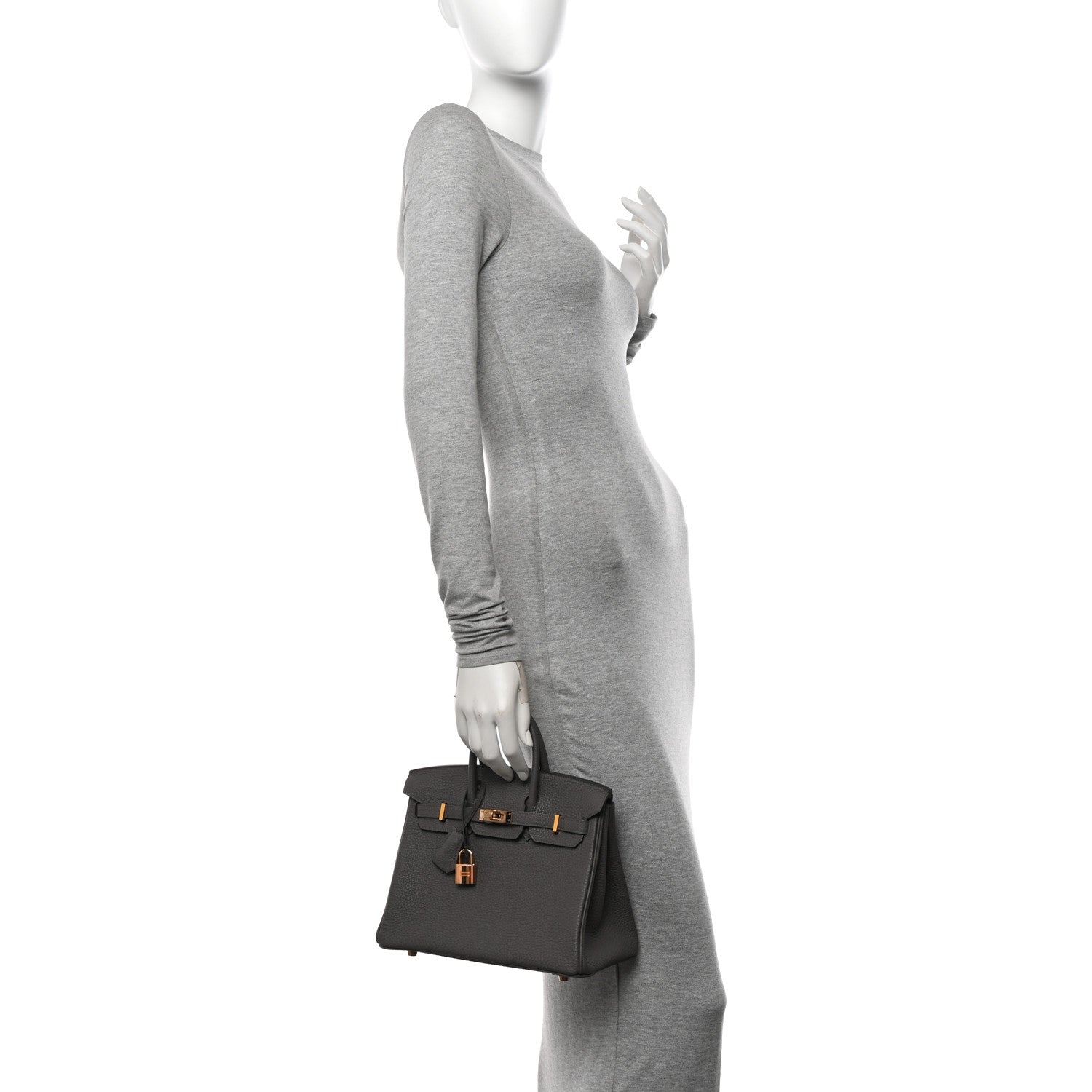 Hermes Togo Birkin 25 Etain 2 of 15