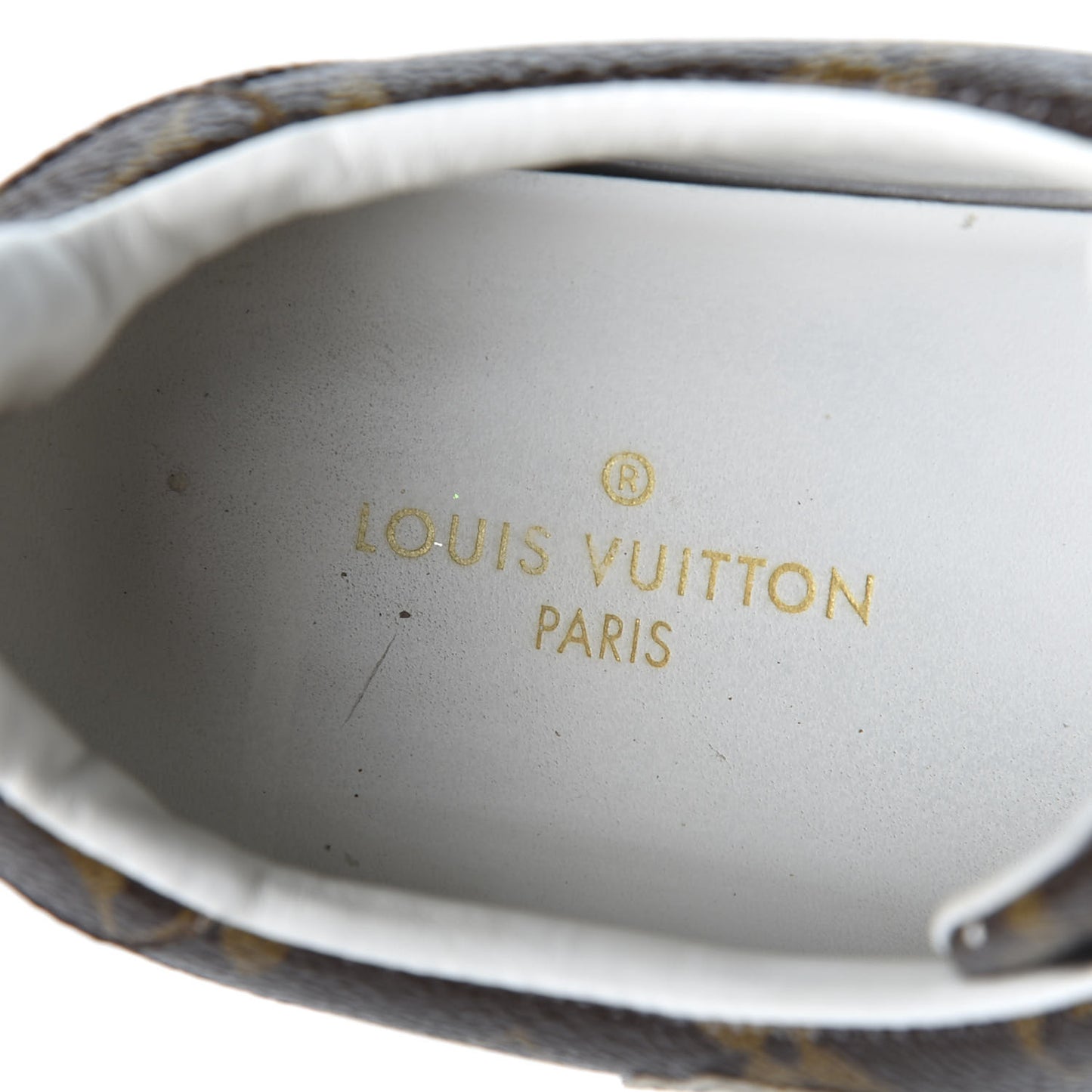 Calfskin Monogram LV Black Heart Sneakers 38 Cacao