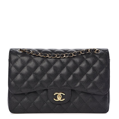 Chanel Caviar Quilted Jumbo Double Flap Black 1 of 13