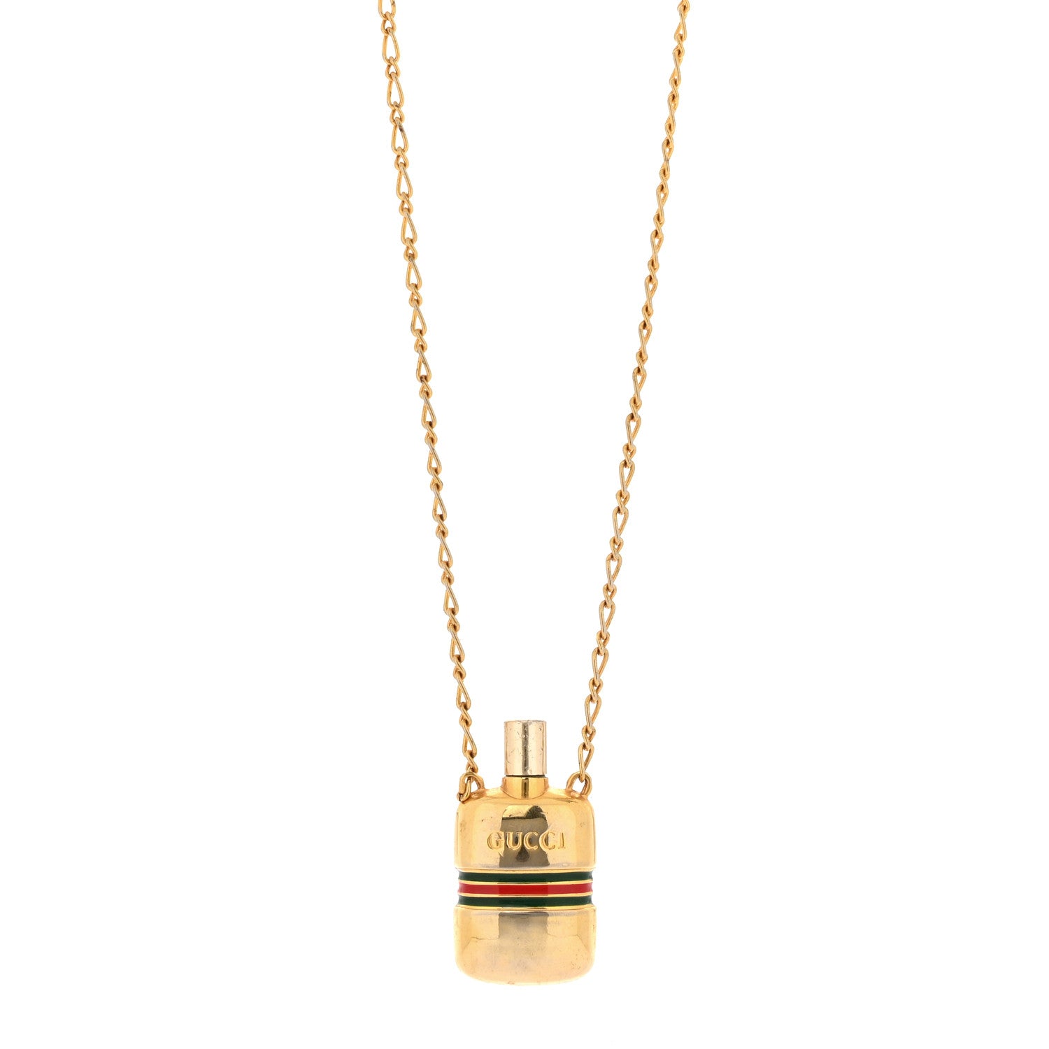Gucci Metal Enamel Bottle Pendant Necklace 1 of 6