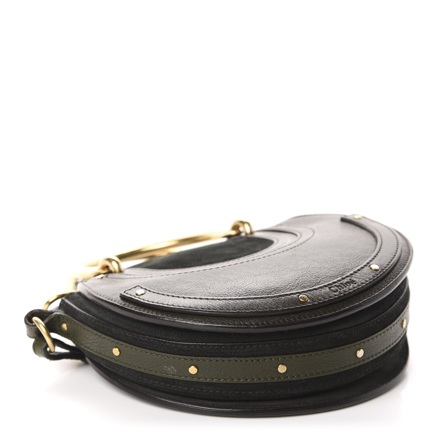 Chloe Calfskin Suede Small Pixie Bag Intense Green 4 of 12