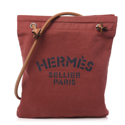 Hermes Canvas Swift Aline Grooming Bag Rouge H Gold 1 of 12
