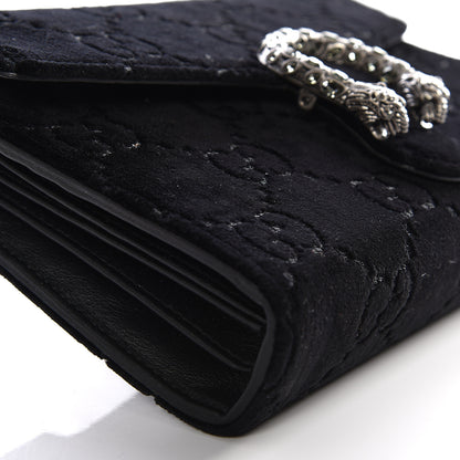 Gucci Velvet GG Monogram Mini Dionysus Chain Wallet Black 7 of 9