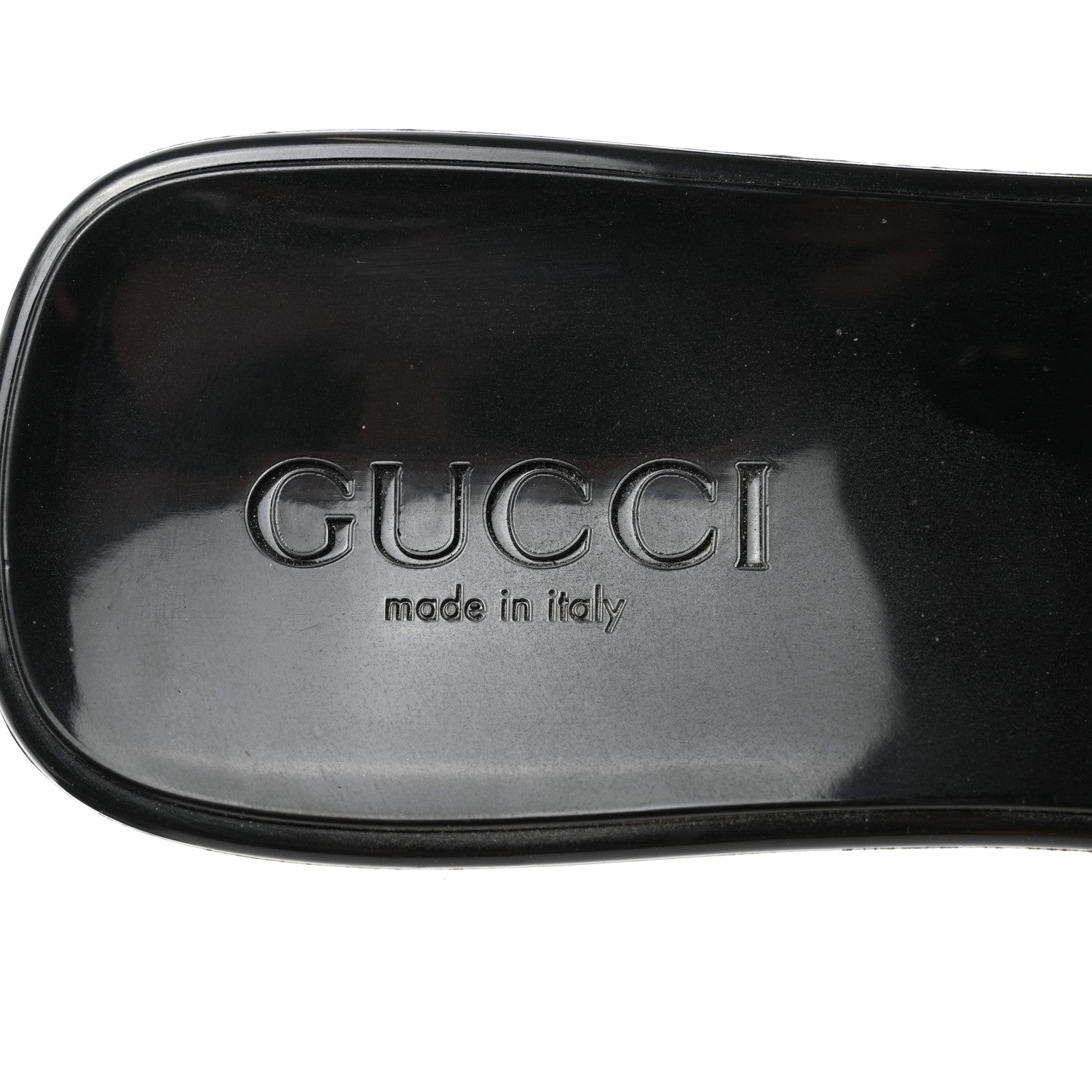 Gucci Rubber Gucci Logo Womens Platform 20/60mm Slide Sandals 37 Black 6 of 9