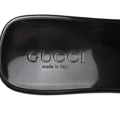 Gucci Rubber Gucci Logo Womens Platform 20/60mm Slide Sandals 37 Black 6 of 9