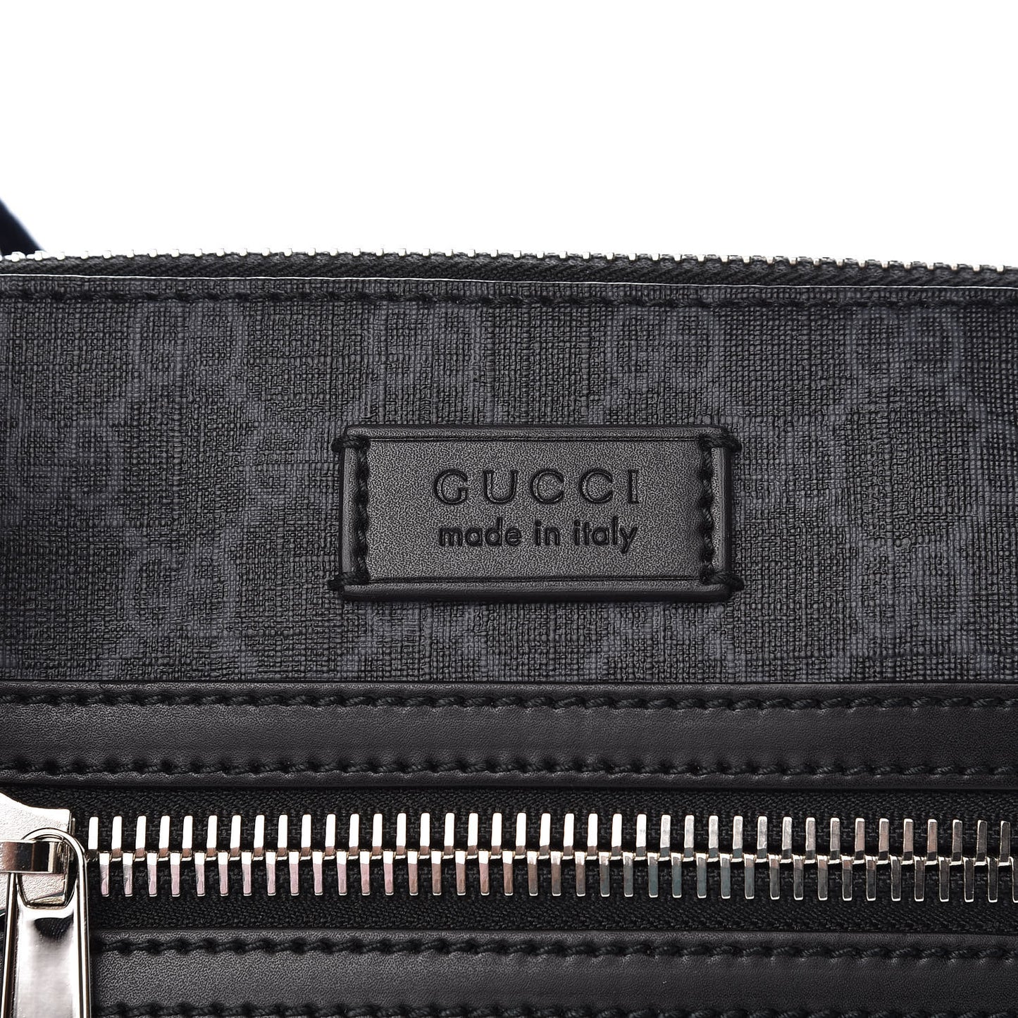 GG Supreme Monogram Web Small Flat Messenger Bag Black Grey