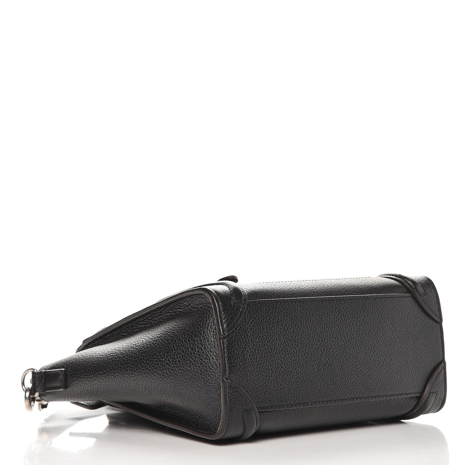Celine Drummed Calfskin Nano Luggage Black 5 of 10