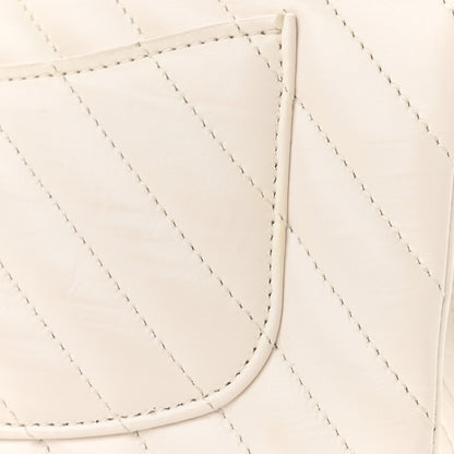 Chanel Aged Calfskin Chevron Quilted 2.55 Reissue Mini Flap White 13 of 15