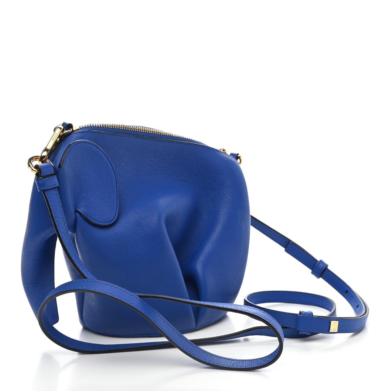 Loewe Calfskin Mini Elephant Crossbody Bag Electric Blue 3 of 9