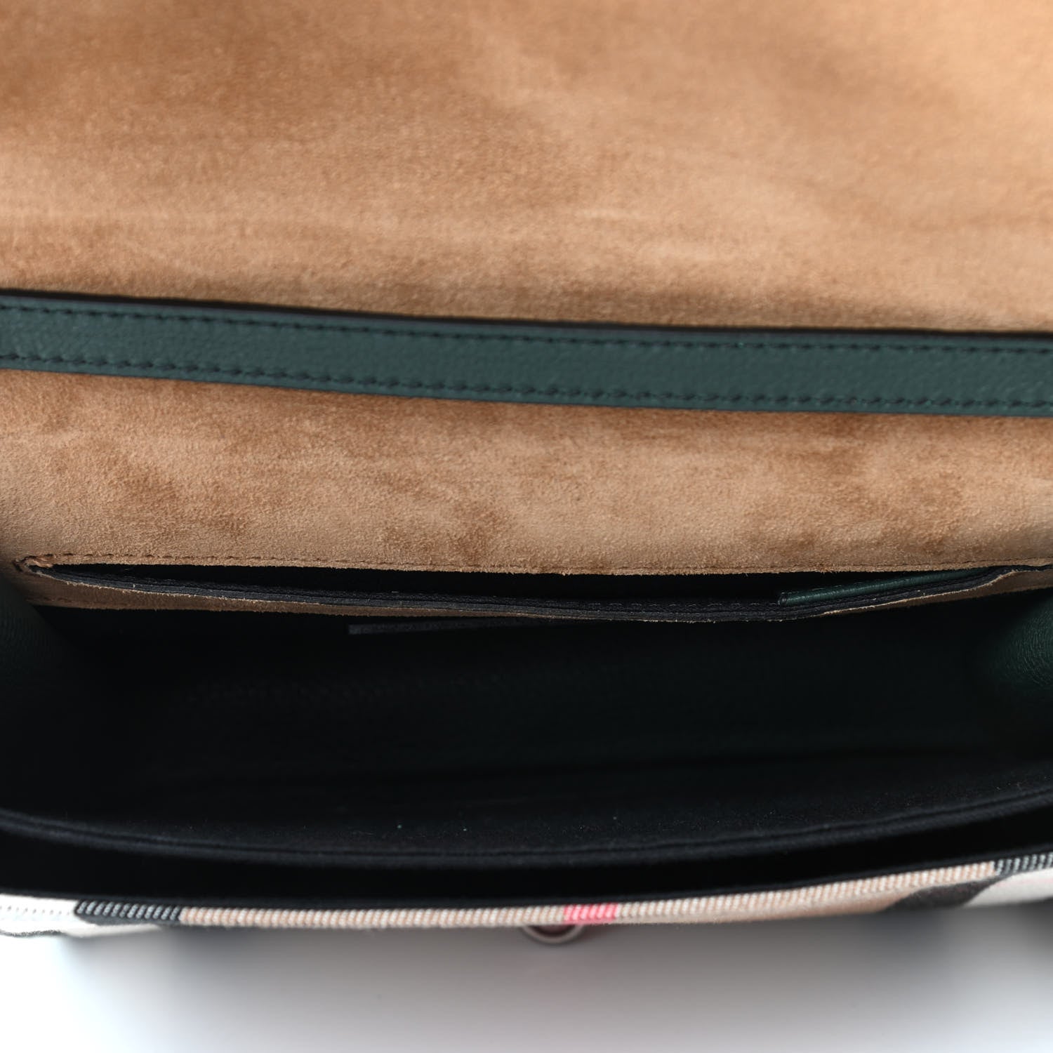 Burberry Derby Calfskin House Check Small Macken Crossbody Bag Dark Bottle Green 4 of 4
