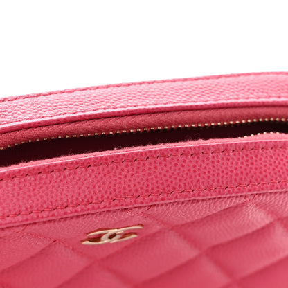 Chanel Caviar Quilted Camera Case Dark Pink 12 of 14