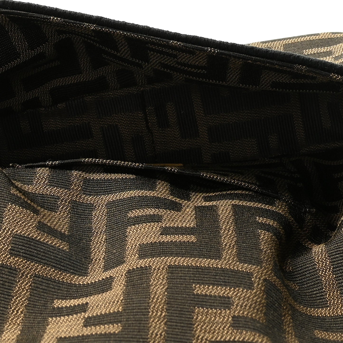 Fabric Jacquard FF 1974 Mini Baguette Tobacco Moro Black
