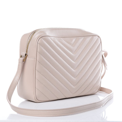 Saint Laurent Calfskin Matelasse Monogram Lou Camera Bag Beige 3 of 9