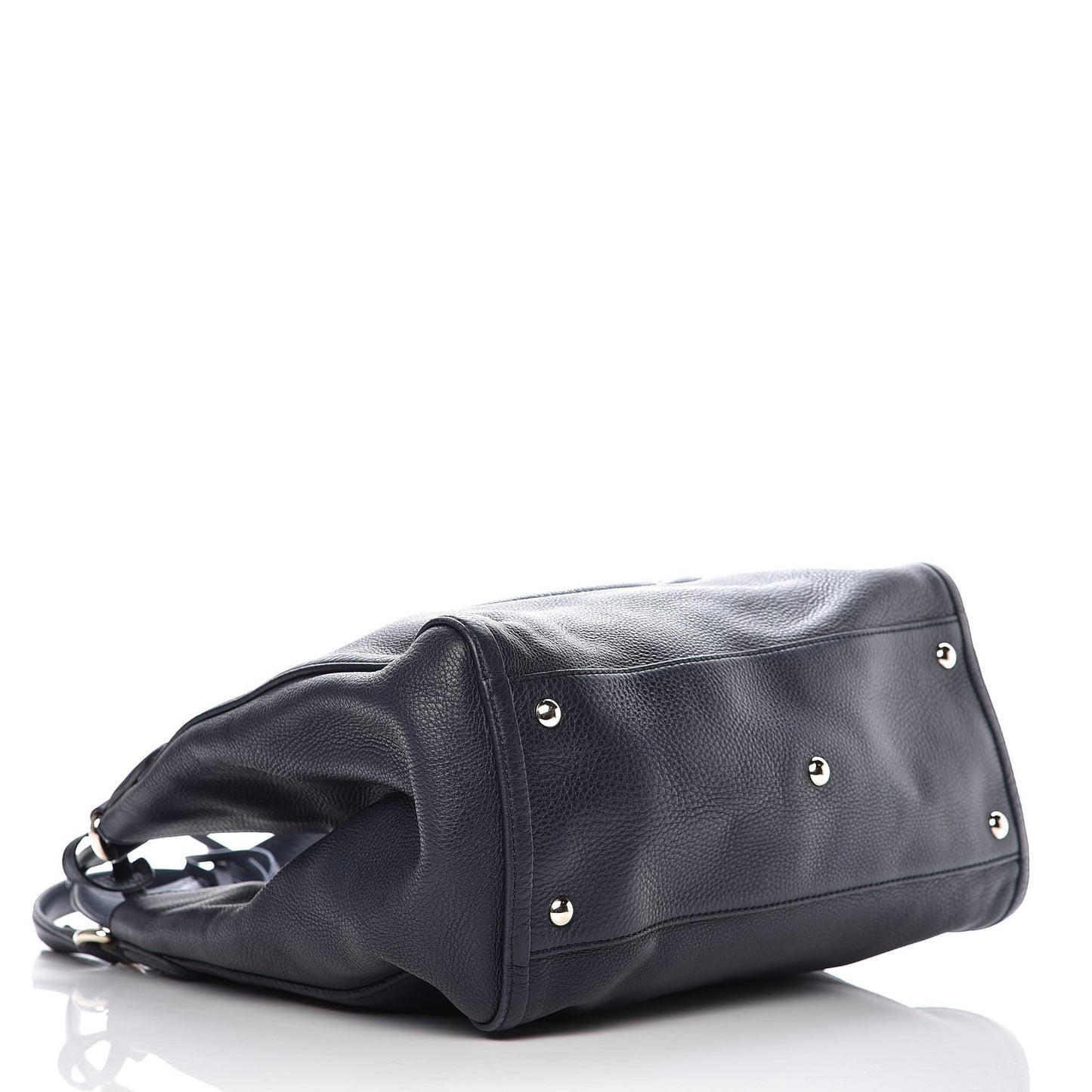 Pebbled Calfskin Medium Soho Shoulder Bag Blue