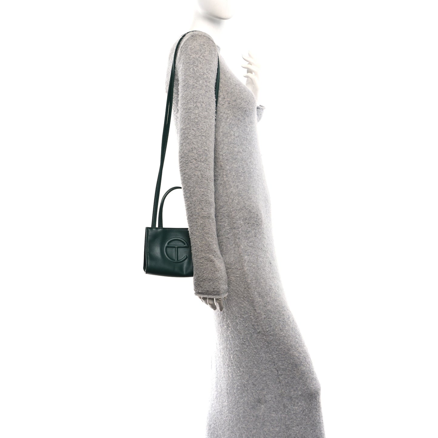 Vegan Leather Small Shopping Bag Leaf