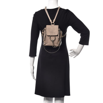 Chloe Suede Calfskin Mini Faye Backpack Motty Grey 2 of 13