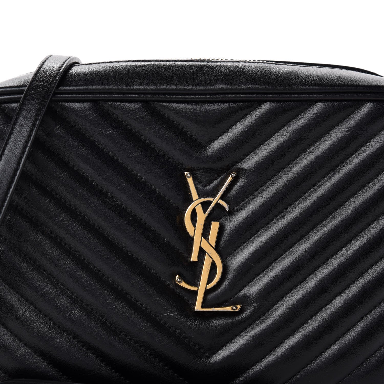 Saint Laurent Calfskin Matelasse Monogram Lou Camera Bag Black 12 of 12