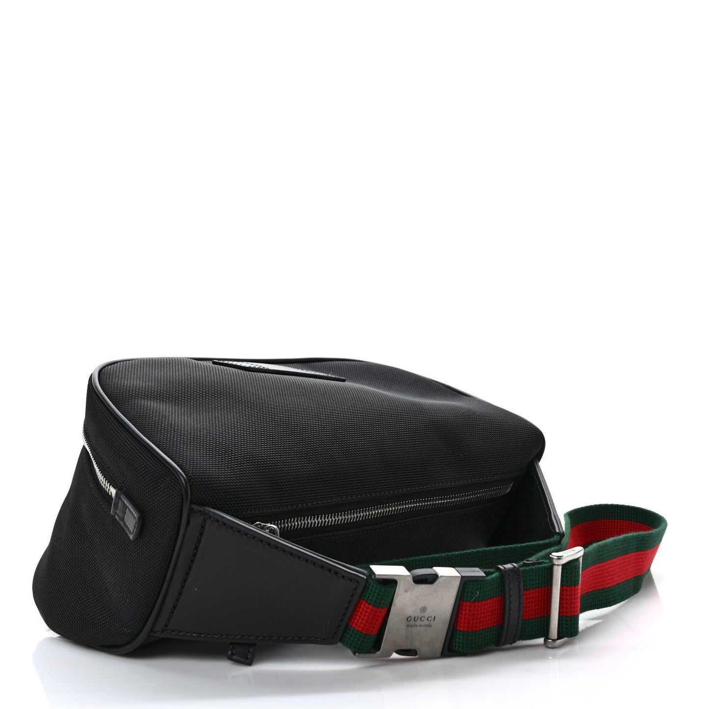Techno Canvas Web Large Belt Bag Black