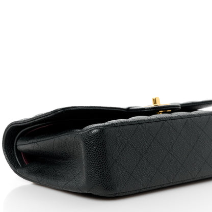 Chanel Caviar Quilted Medium Double Flap Black 10 of 12