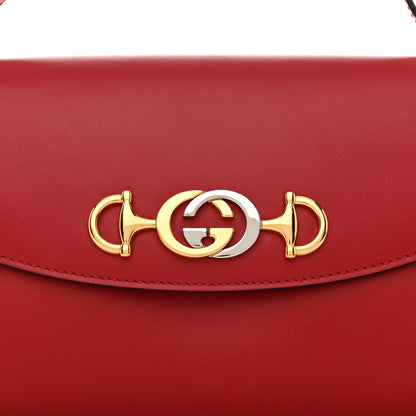 Gucci Smooth Calfskin Small Zumi Top Handle Shoulder Bag Hibiscus Red 9 of 13