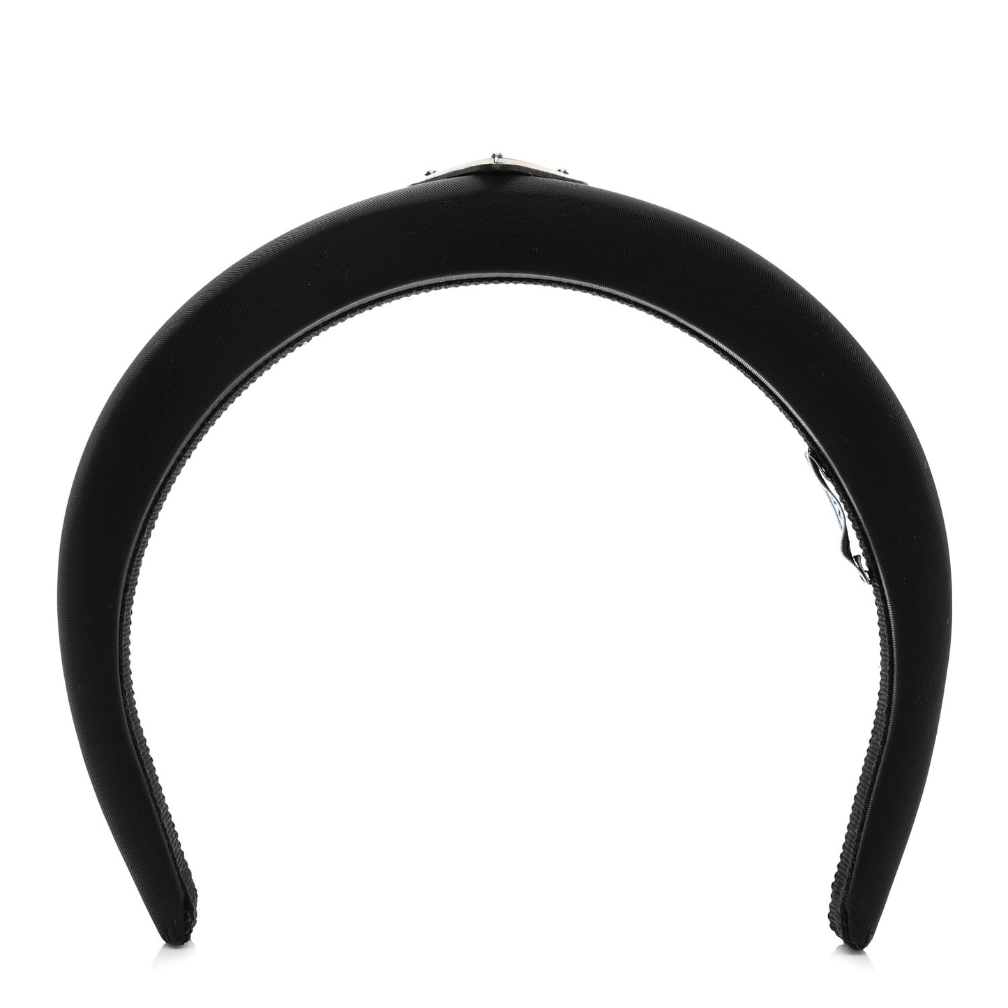 Re-Nylon Metal Triangle Logo Headband Black
