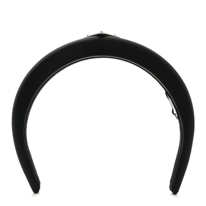 Prada Re-Nylon Metal Triangle Logo Headband Black 1 of 5