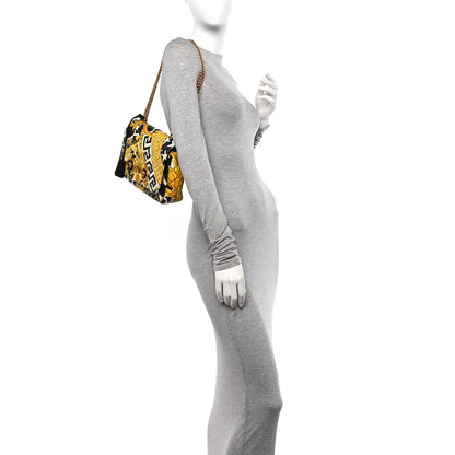 Versace Nappa Barocco Printed Icon Shoulder Bag Black Gold 2 of 13