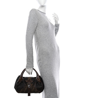 Fendi Zucca Nappa Nuvolata Vitello Tortuga Small Spy Tobacco Moro 2 of 16