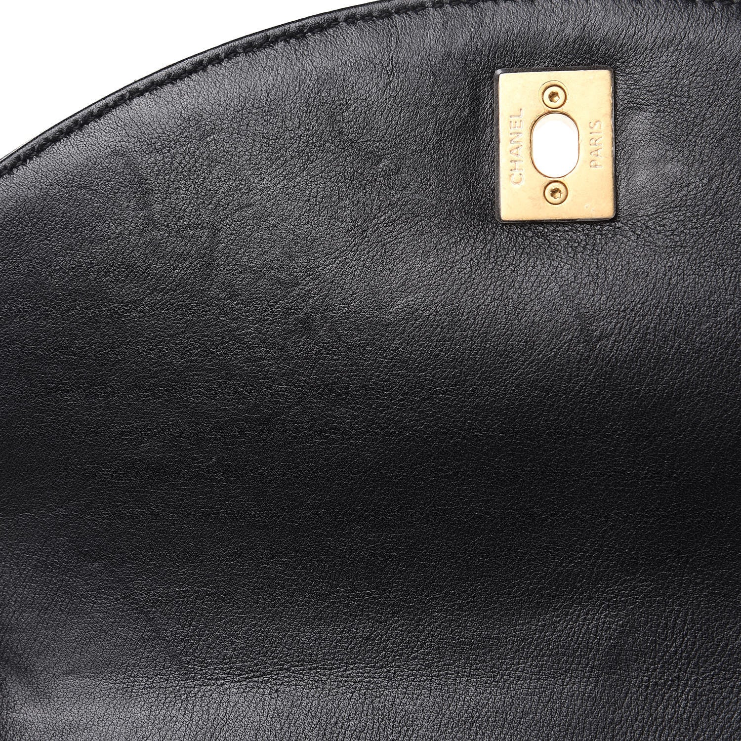 Chanel Calfskin Caviar Quilted Chain Handle Flap Black 9 of 12