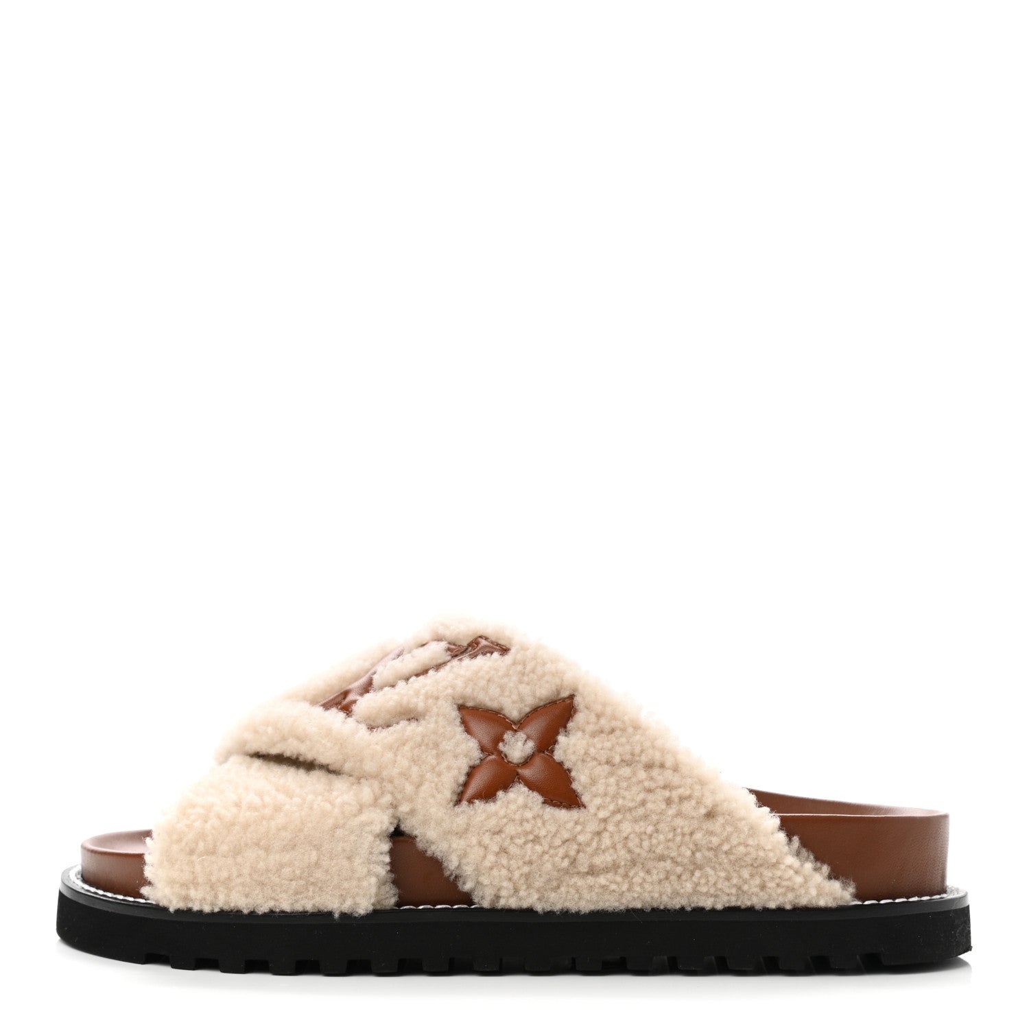 Louis Vuitton Shearling Paseo Flat Comfort Mule 39 Nude 1 of 8