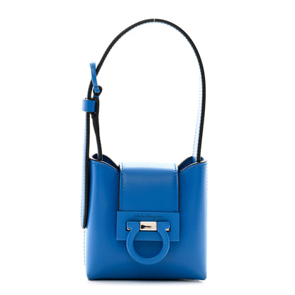 Salvatore Ferragamo Calfskin Mini Trifolio Bag Footballer Blue 1 of 10