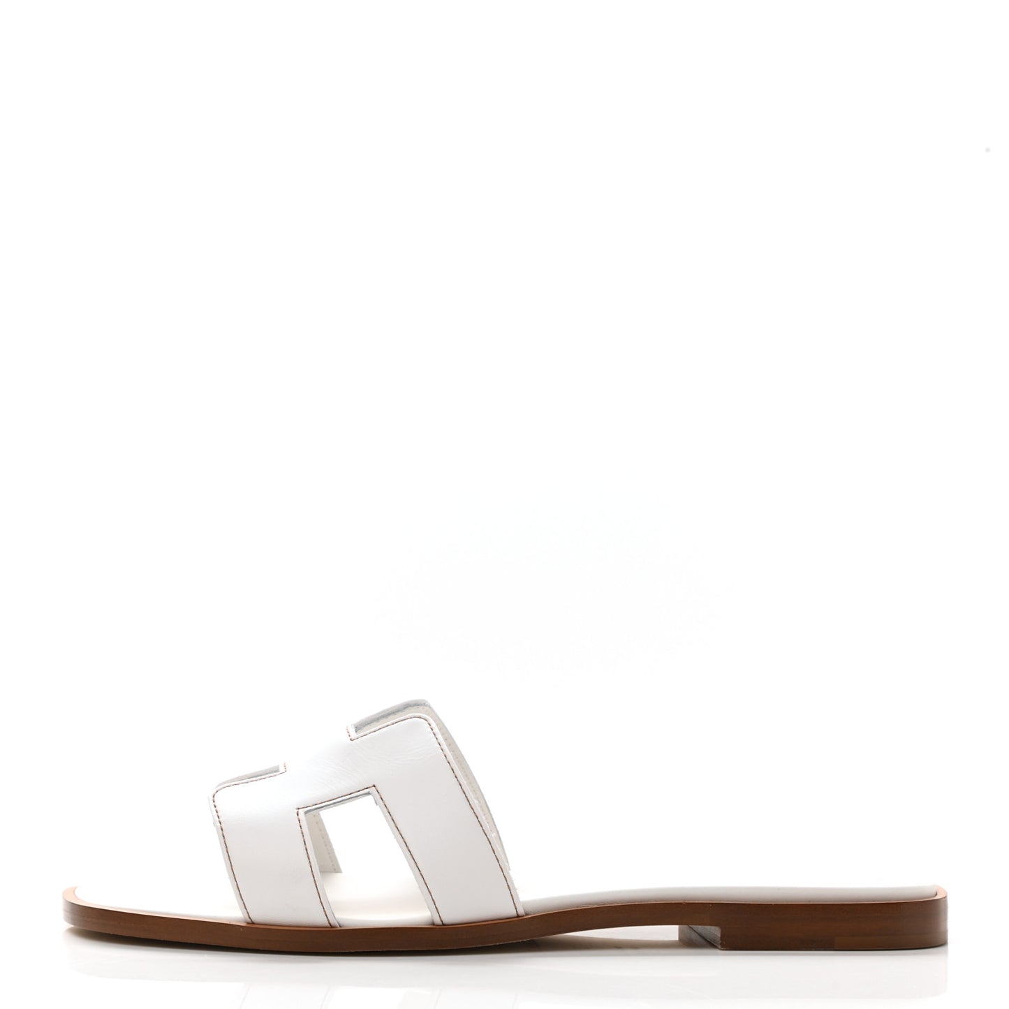 Box Calfskin Oran Sandals 37 White