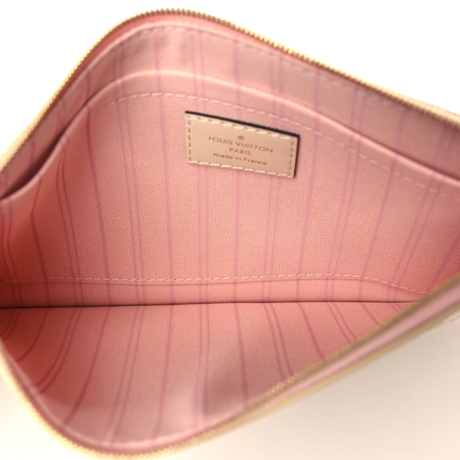 Louis Vuitton Damier Azur Neverfull MM GM Pochette Rose Ballerine 5 of 6